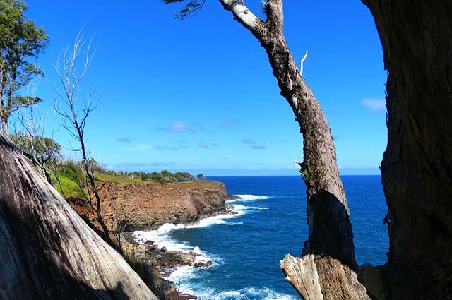 Coastal View to Hale O Kaili Heiau by Hussey