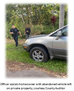 Officer Assists Abandoned Vehicle