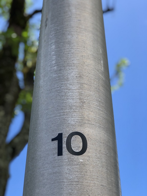 Streetlight pole number 10