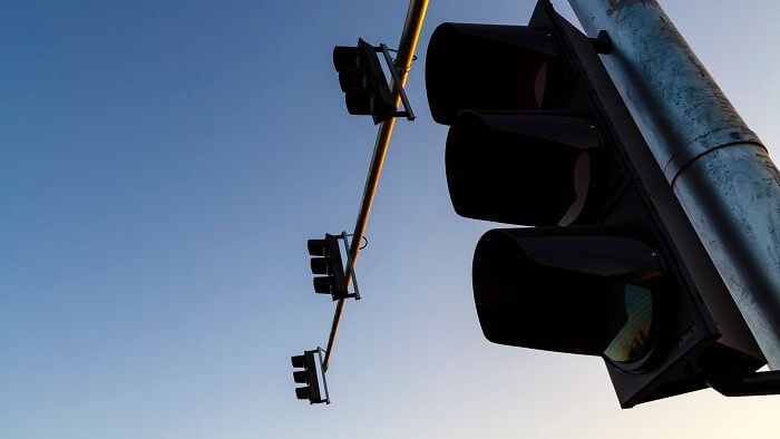 traffic signals in a row